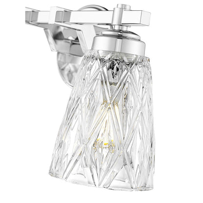 Z-Lite Andree 2 Light Vanity, Chrome /Clear