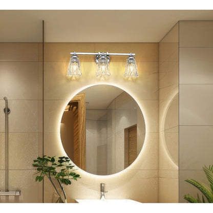 Z-Lite Andree 3 Light Vanity, Chrome /Clear