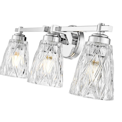Z-Lite Andree 3 Light Vanity, Chrome /Clear