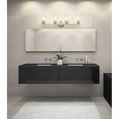 Z-Lite Andree 4 Light Vanity, Brushed Nickel/Clear