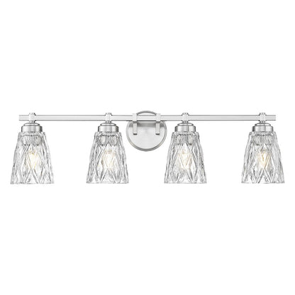 Z-Lite Andree 4 Light Vanity, Brushed Nickel/Clear