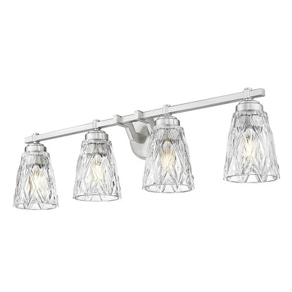 Z-Lite Andree 4 Light Vanity, Brushed Nickel/Clear