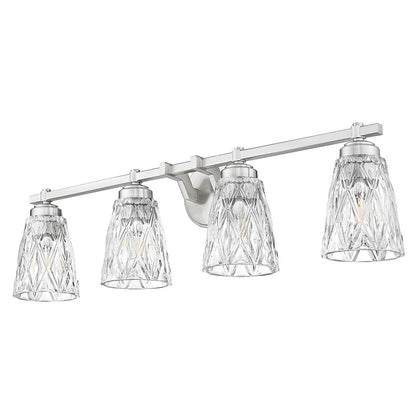 Z-Lite Andree 4 Light Vanity, Brushed Nickel/Clear