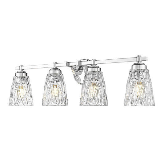 Z-Lite Andree 4 Light Vanity, Chrome /Clear - 1960-4V-CH