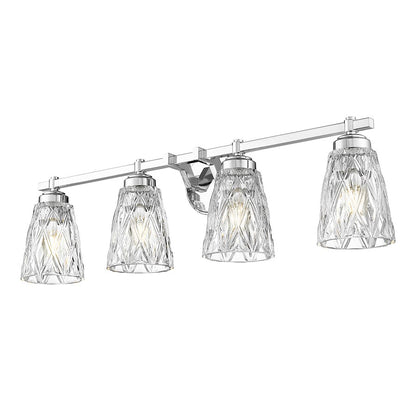 Z-Lite Andree 4 Light Vanity, Chrome /Clear