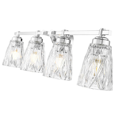 Z-Lite Andree 4 Light Vanity, Chrome /Clear
