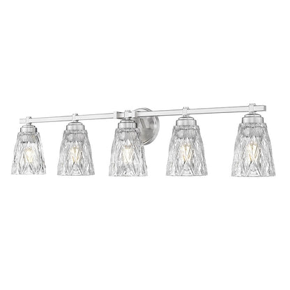 Z-Lite Andree 5 Light Vanity, Brushed Nickel/Clear - 1960-5V-BN