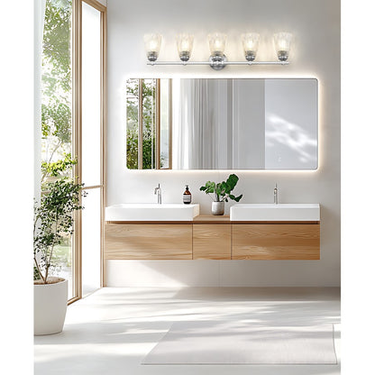 Z-Lite Andree 5 Light Vanity, Brushed Nickel/Clear