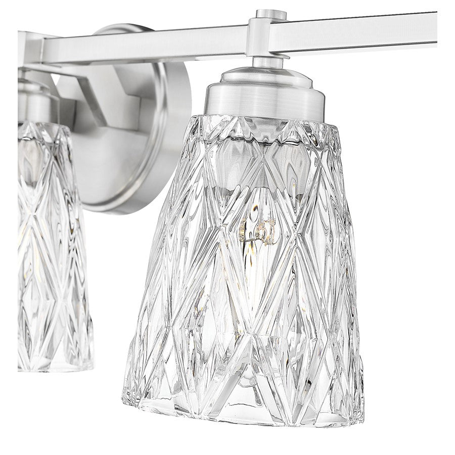 Z-Lite Andree 5 Light Vanity, Brushed Nickel/Clear