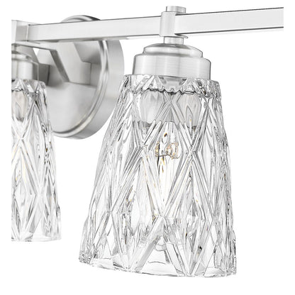 Z-Lite Andree 5 Light Vanity, Brushed Nickel/Clear