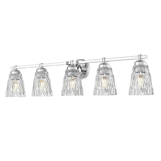 Z-Lite Andree 5 Light Vanity, Chrome /Clear - 1960-5V-CH