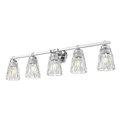 Z-Lite Andree 5 Light Vanity, Chrome /Clear
