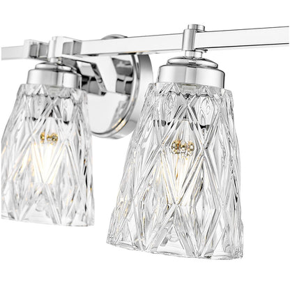 Z-Lite Andree 5 Light Vanity, Chrome /Clear