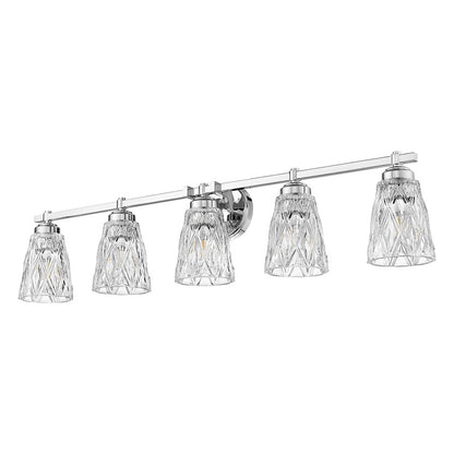 Z-Lite Andree 5 Light Vanity, Chrome /Clear