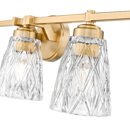 Z-Lite Andree 5 Light Vanity, Modern Gold/Clear