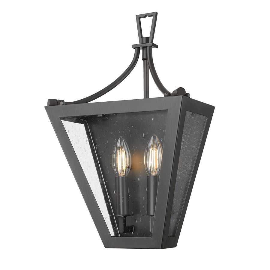 Z-Lite Montalcino 2 Light Wall Sconce, Iron Ore/Clear Seedy - 1961-2S-IO