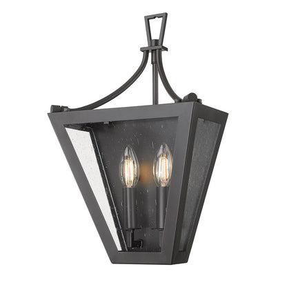 Z-Lite Montalcino 2 Light Wall Sconce, Iron Ore/Clear Seedy - 1961-2S-IO