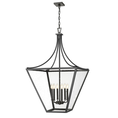 Z-Lite Montalcino 6 Light Chandelier, Iron Ore/Clear Seedy - 1961-6IO