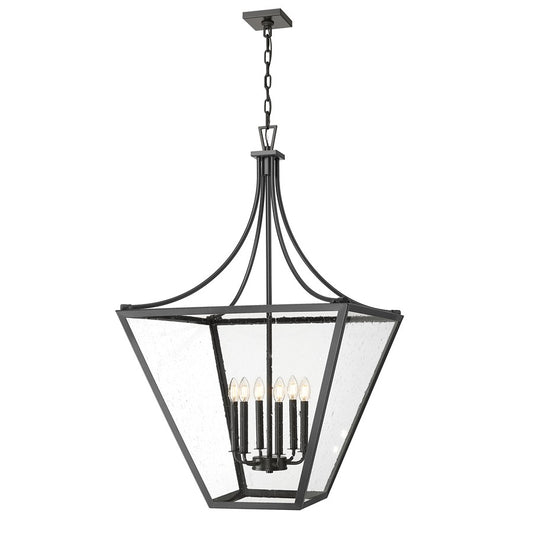 Z-Lite Montalcino 6 Light Chandelier, Iron Ore/Clear Seedy - 1961-6IO