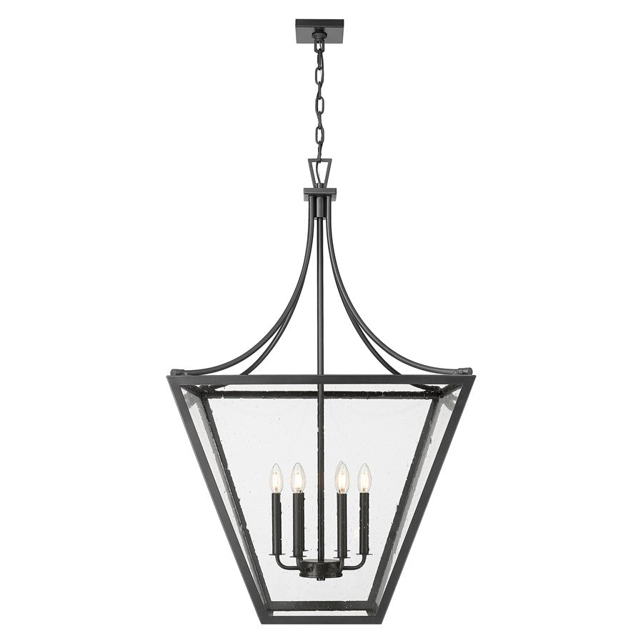 Z-Lite Montalcino 6 Light Chandelier, Iron Ore/Clear Seedy