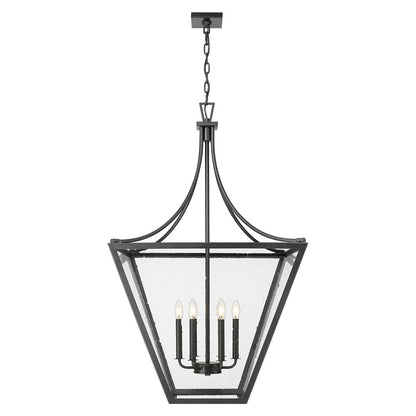 Z-Lite Montalcino 6 Light Chandelier, Iron Ore/Clear Seedy