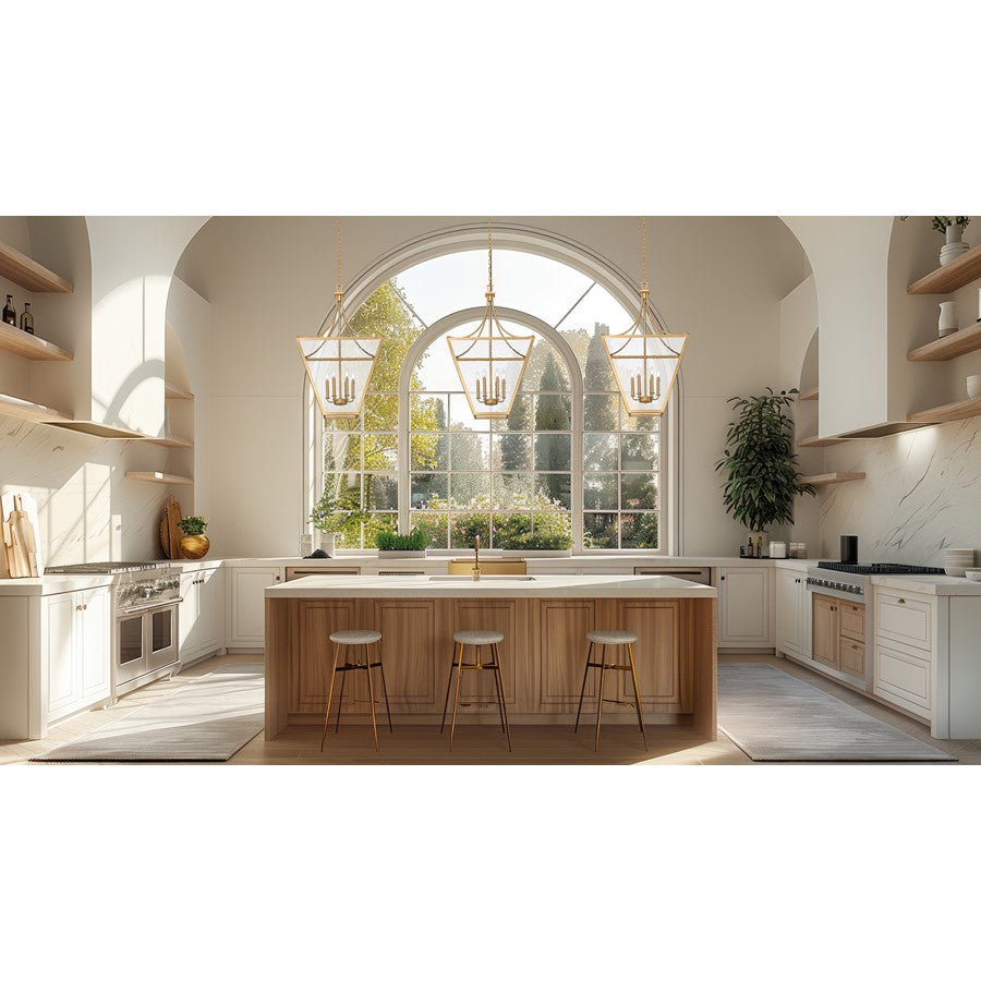 Z-Lite Montalcino 6 Light Chandelier, Rubbed Brass/Clear Seedy