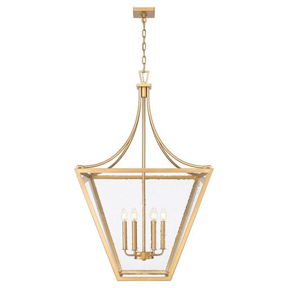 Z-Lite Montalcino 6 Light Chandelier, Rubbed Brass/Clear Seedy