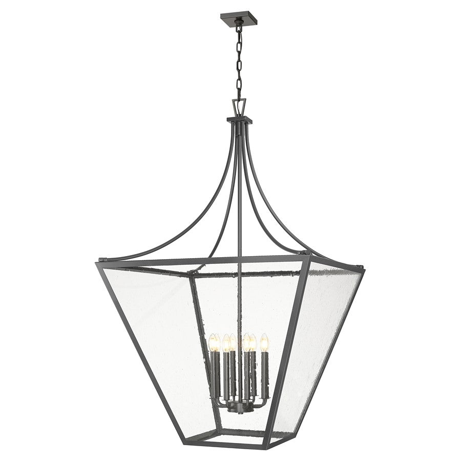 Z-Lite Montalcino 8 Light Chandelier, Iron Ore/Clear Seedy - 1961-8IO