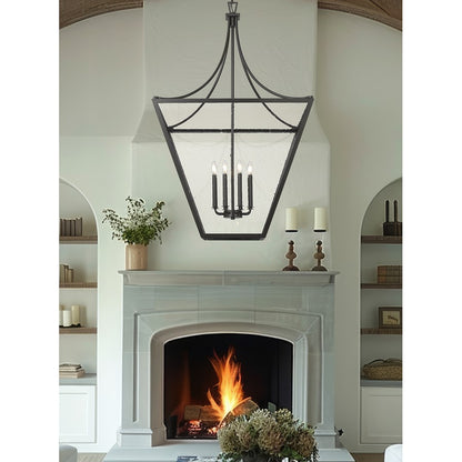 Z-Lite Montalcino 8 Light Chandelier, Iron Ore/Clear Seedy