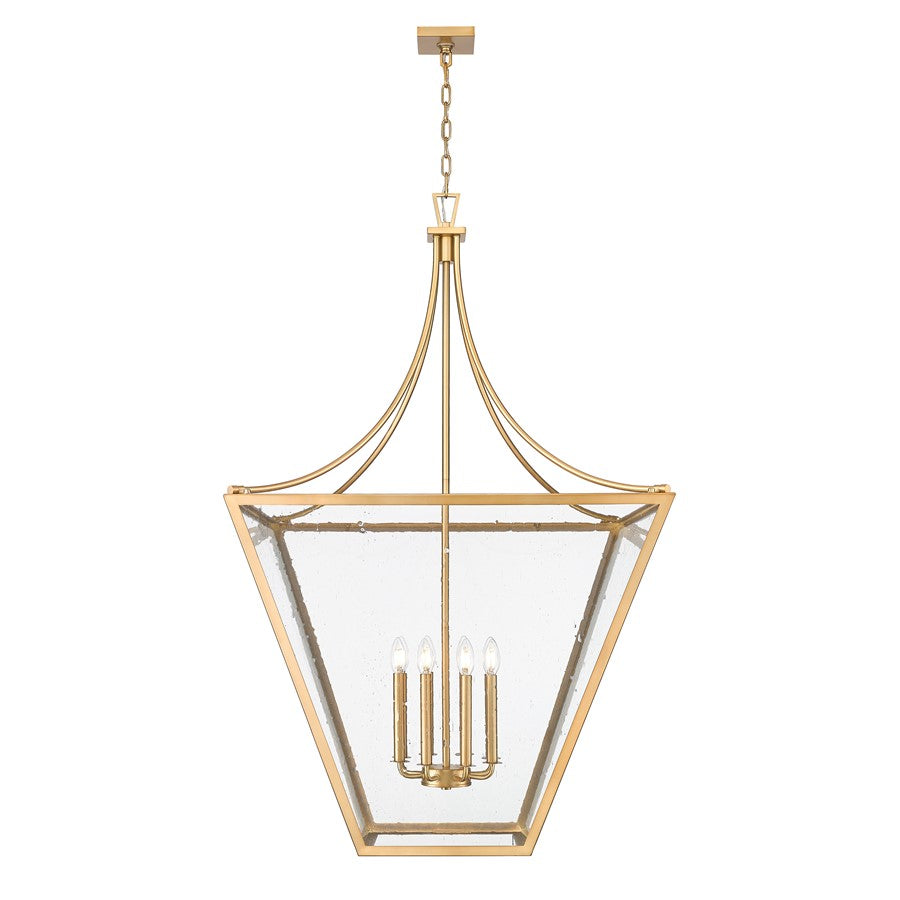 Z-Lite Montalcino 8 Light Chandelier, Rubbed Brass/Clear Seedy