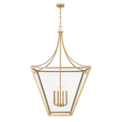 Z-Lite Montalcino 8 Light Chandelier, Rubbed Brass/Clear Seedy