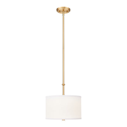 Z-Lite Linden 1 Light 12" Pendant, Modern Gold/White