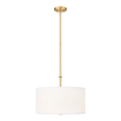 Z-Lite Linden 1 Light 18" Pendant, Modern Gold/White