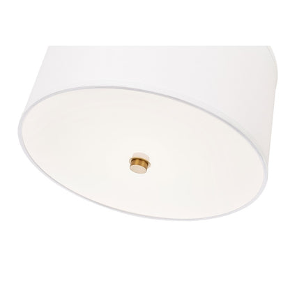 Z-Lite Linden 1 Light 18" Pendant, Modern Gold/White
