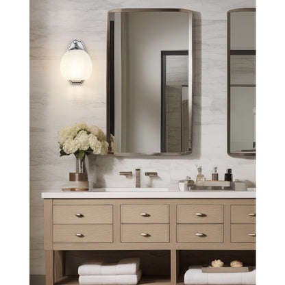 Z-Lite Colette 1 Light Wall Sconce, Brushed Nickel/Feathered White