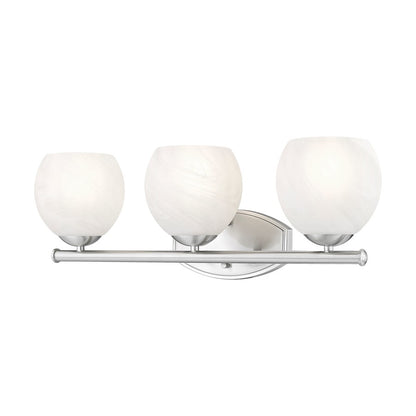 Z-Lite Colette 3 Light Vanity, Brushed Nickel/Feathered White - 1963-3V-BN