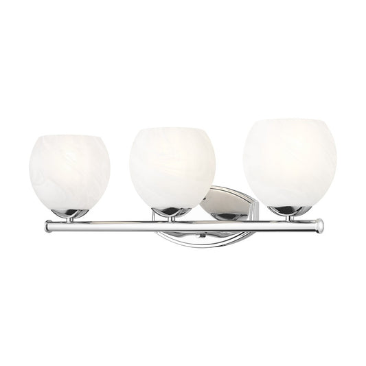 Z-Lite Colette 3 Light Vanity, Chrome /Feathered White - 1963-3V-CH