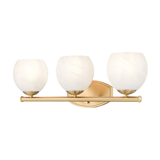 Z-Lite Colette 3 Light Vanity, Modern Gold/Feathered White - 1963-3V-MGLD