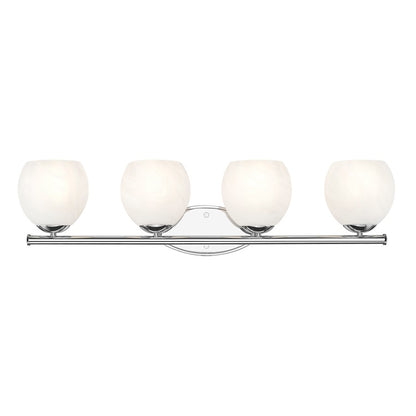 Z-Lite Colette 4 Light Vanity, Chrome /Feathered White