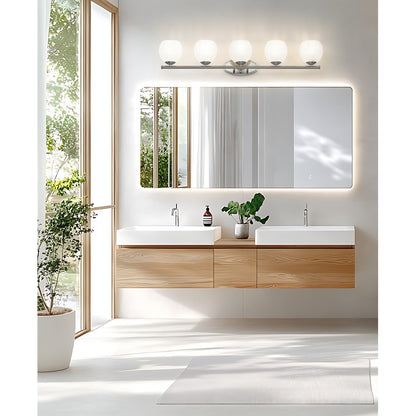 Z-Lite Colette 5 Light Vanity, Brushed Nickel/Feathered White