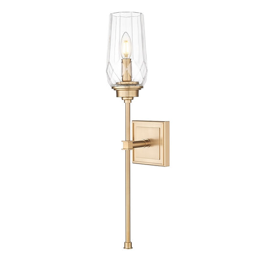 Z-Lite Cosmo 1 Light Wall Sconce, Modern Gold/Clear - 2015-1S-MGLD