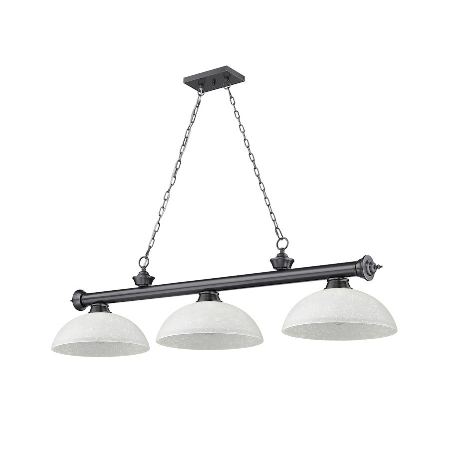 Z-Lite Cordon Round Billiard, White Linen