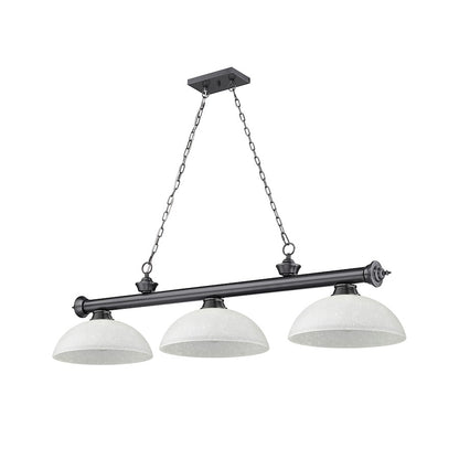 Z-Lite Cordon Round Billiard, White Linen