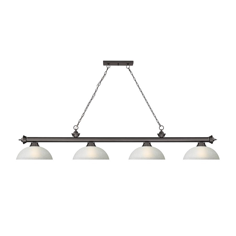 Z-Lite Cordon Round Billiard, White Linen