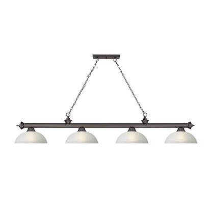 Z-Lite Cordon Round Billiard, White Linen