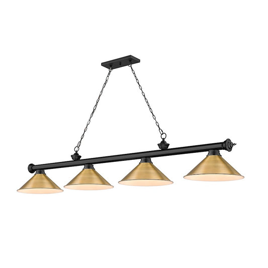 Z-Lite Cordon Billiard, Matte Black/Brass