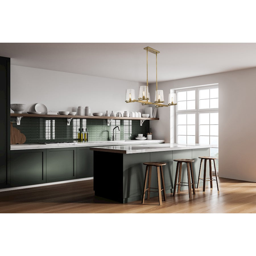Z-Lite Callista Island, Rubbed Brass/Clear
