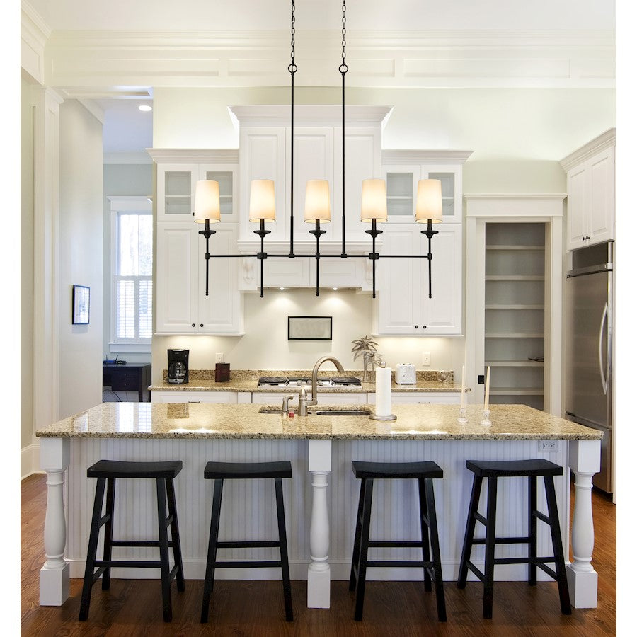 5 Light Chandelier, Off White
