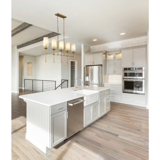 5 Light Chandelier, Off White