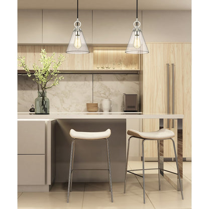1 Light 8" Pendant, Clear